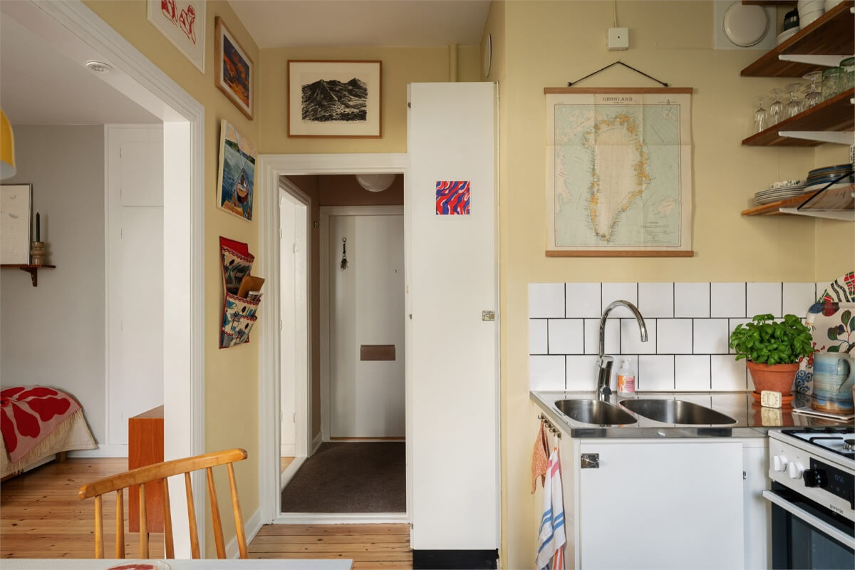 beige midcentury kitchen