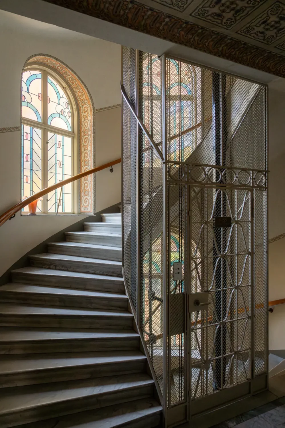 A Classic Stockholm Apartment with a Sky-Blue Kitchen 18 central staircase A Classic Stockholm Apartment with a Sky-Blue Kitchen