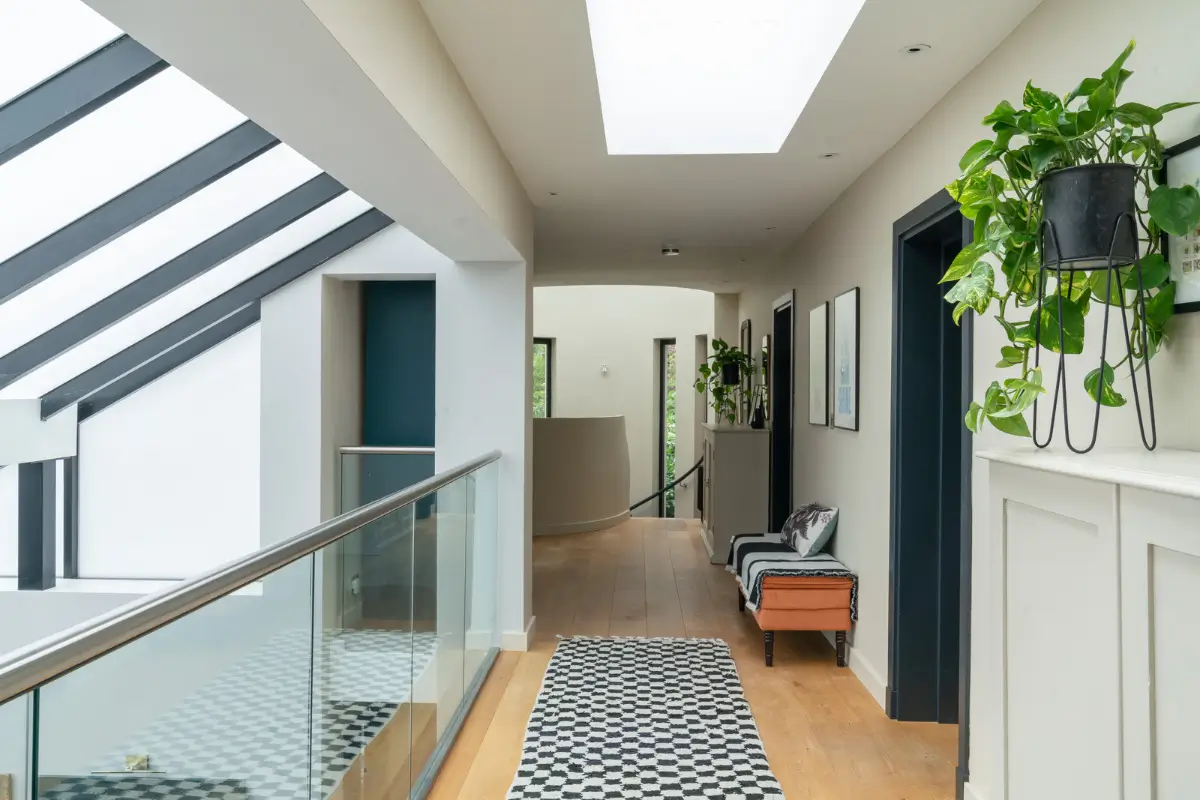 Contemporary Open-Plan Living Spaces in an English Victorian House 19 first floor landing