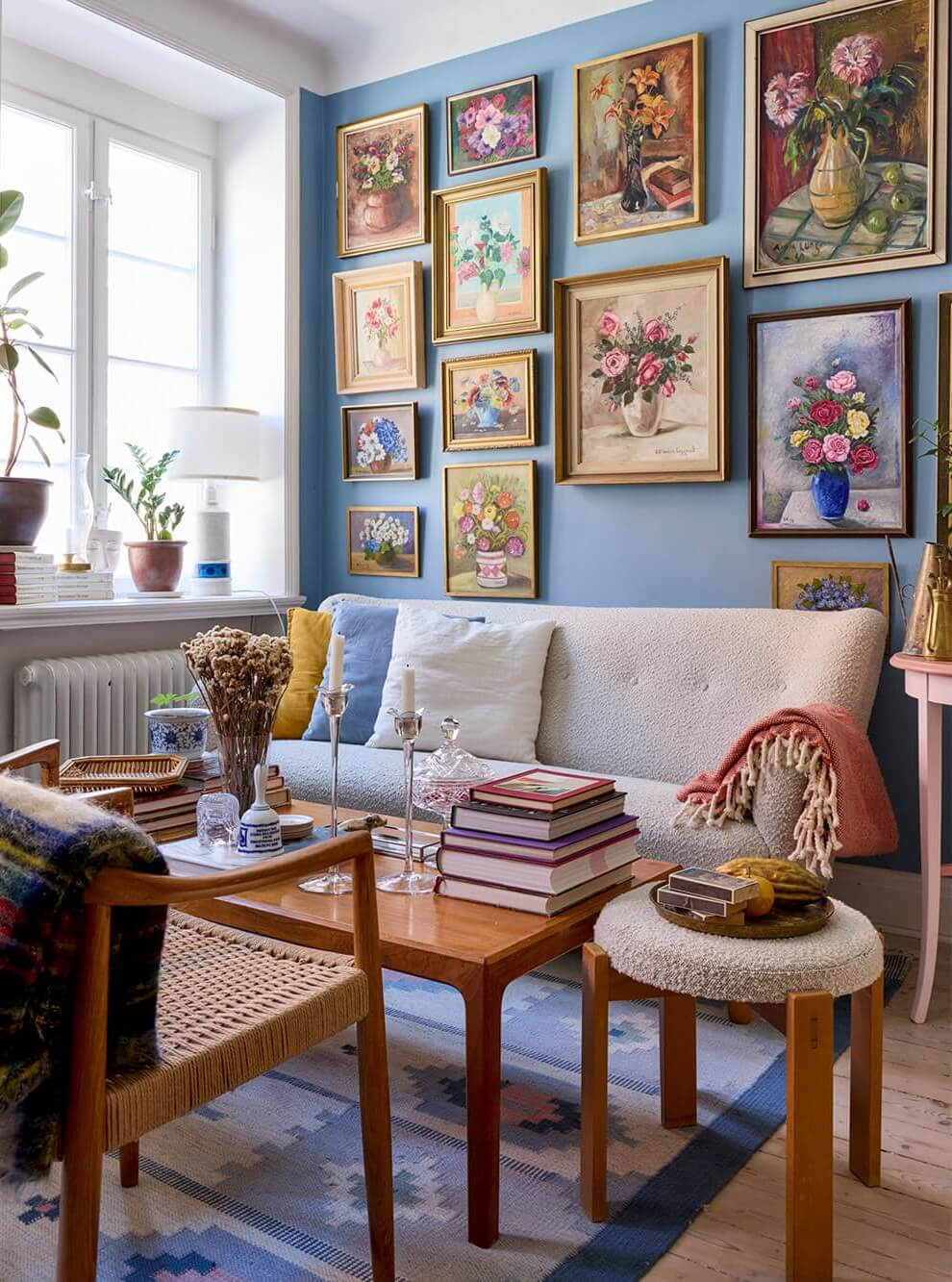 gallery wall vintage floral art