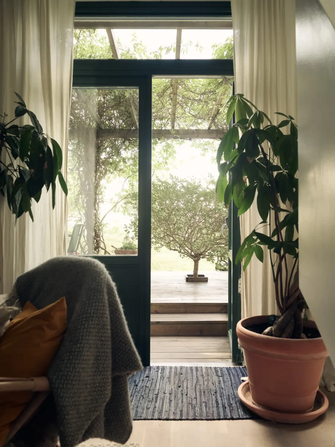 Industrial Elements in a 1960s Duplex Apartment in Stockholm 43 garden doors