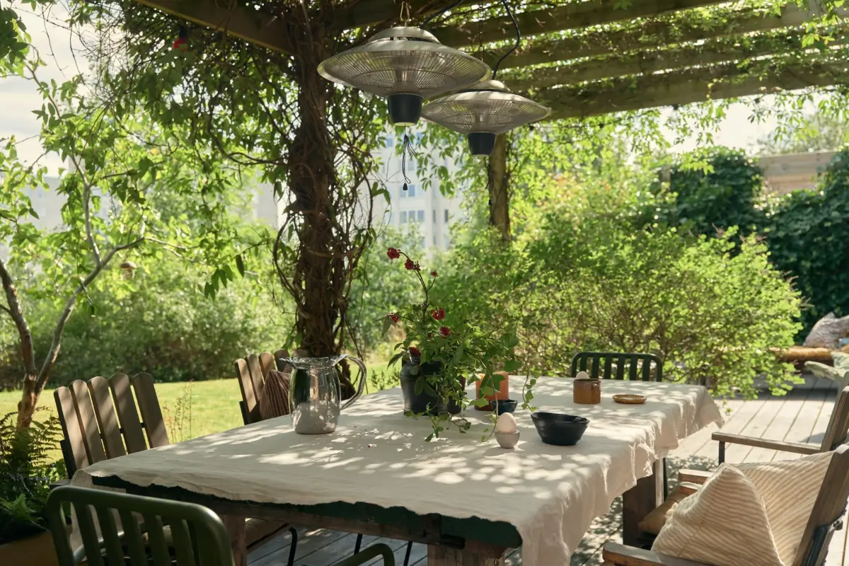 Industrial Elements in a 1960s Duplex Apartment in Stockholm 45 garden terrace pegola