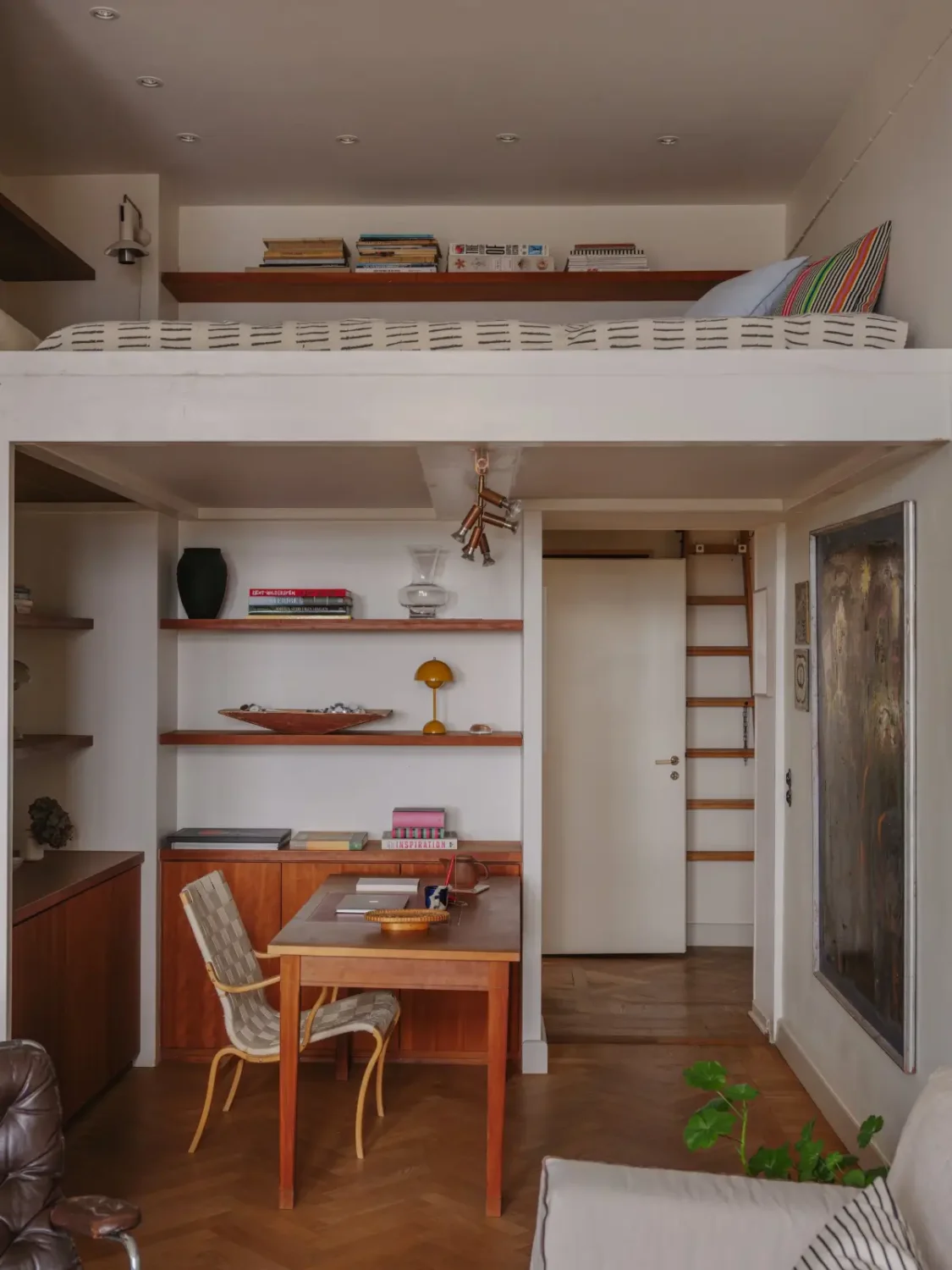 A Classic Late 19th Century Apartment with Magnificent Views of Stockholm 15 home office with loft