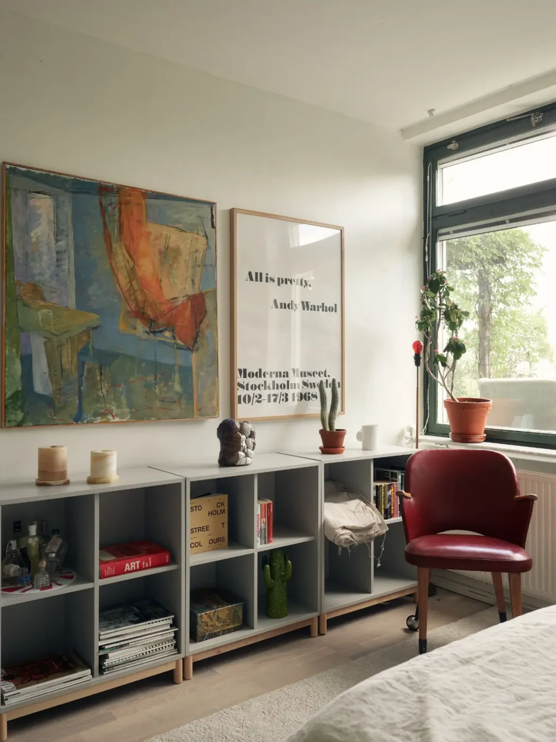 Industrial Elements in a 1960s Duplex Apartment in Stockholm 14 ikea eket cabients