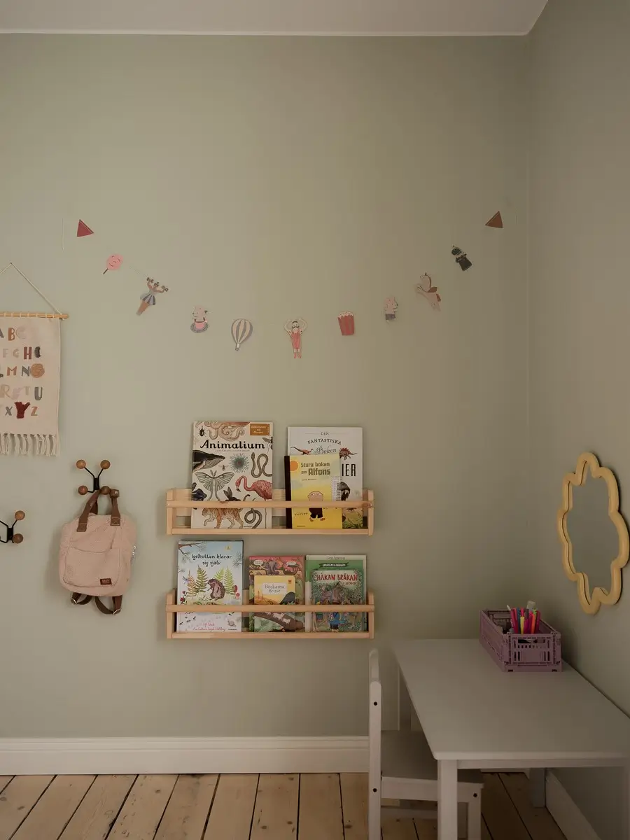 Neutral Shades and Period Elements in a Scandi Apartment 23 kids bedroom desk