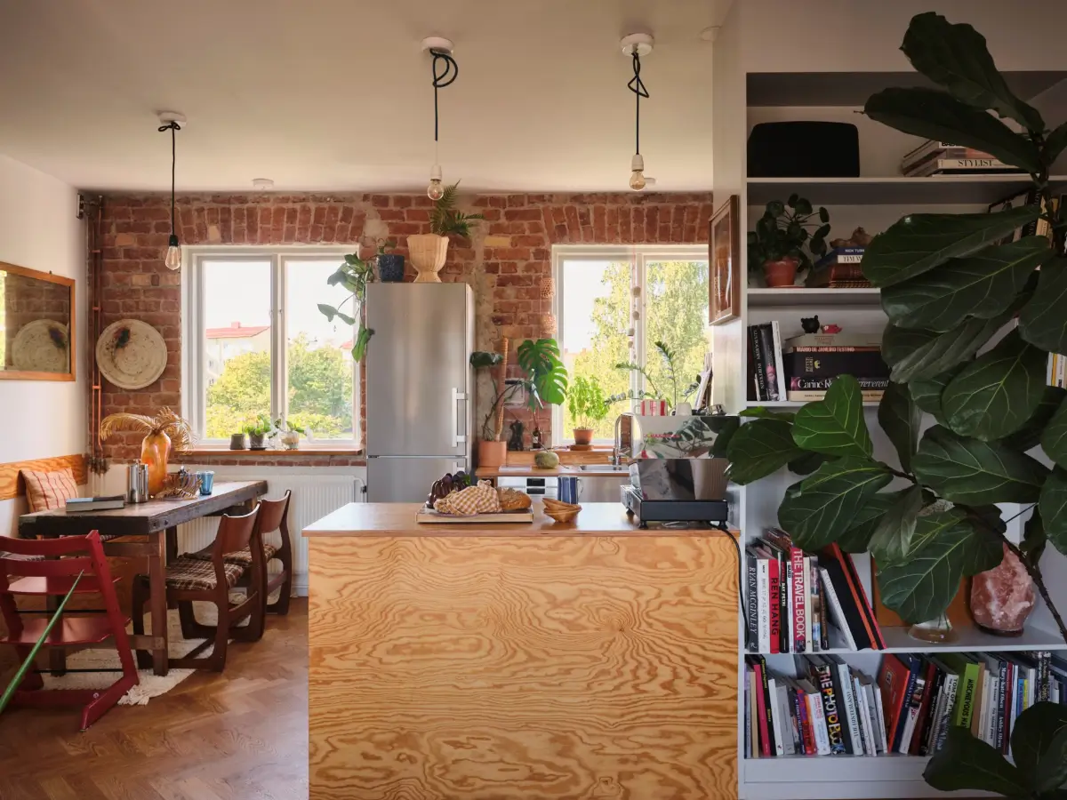 A Pink Bathroom and a Plywood Kitchen in a Stockholm Apartment 8 kitchen detail
