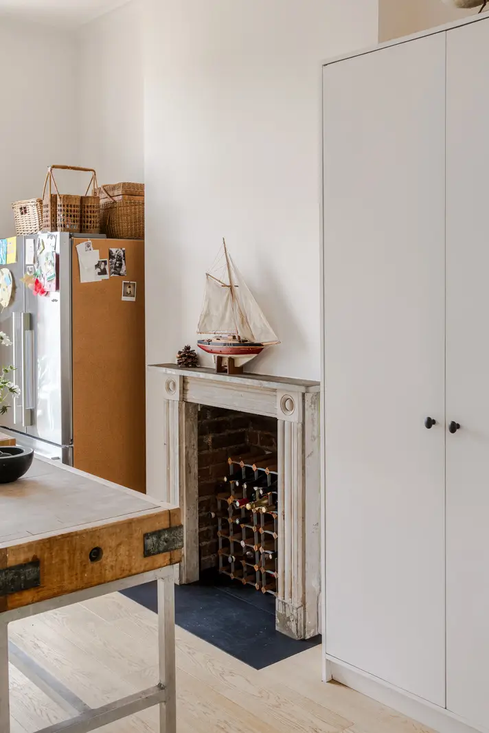 A Bright Late Victorian Townhouse in London 9 kitchen fireplace