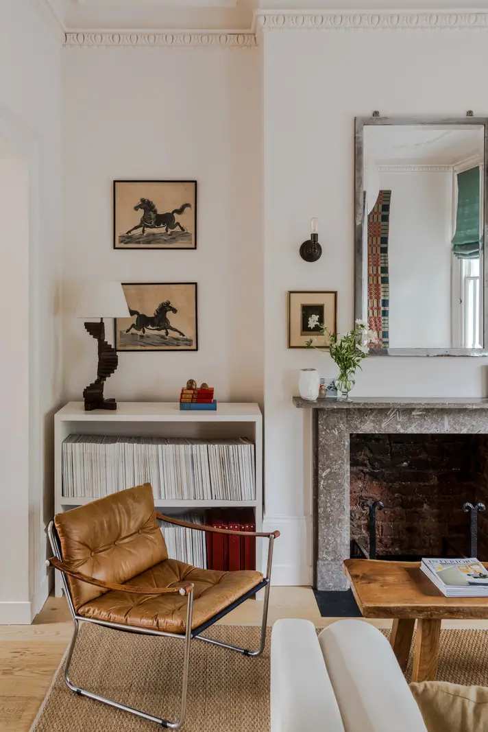 A Bright Late Victorian Townhouse in London 3 living room fireplace detail