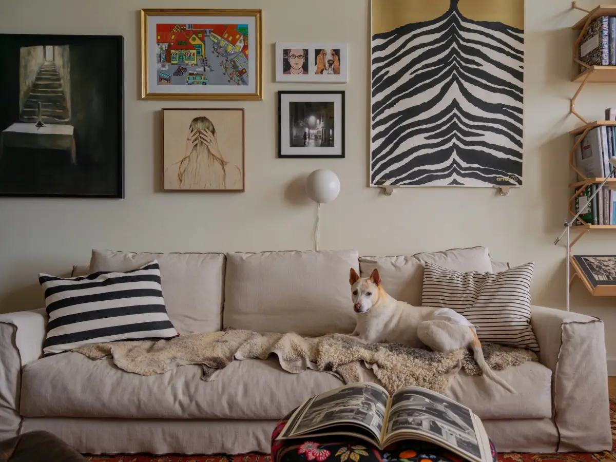 A Classic Late 19th Century Apartment with Magnificent Views of Stockholm 3 living room sofa