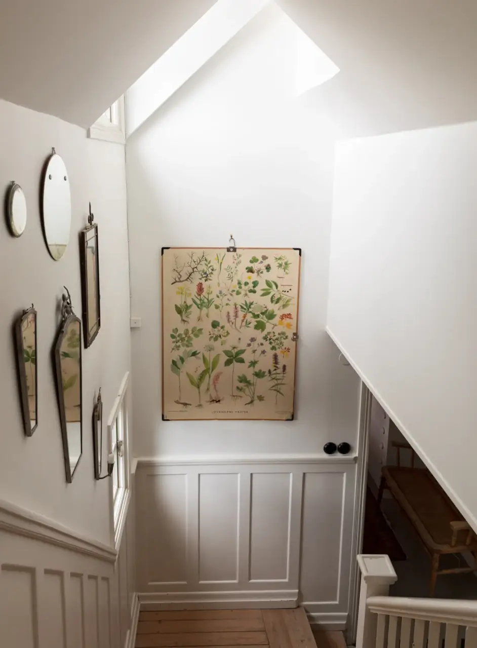 A Renovated 1920s Villa with a Spectacular Garden 23 staircase skylight