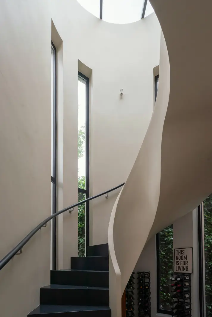 Contemporary Open-Plan Living Spaces in an English Victorian House 17 staircase