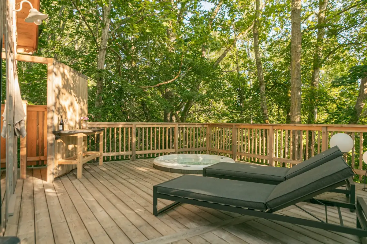 Modern Comforts and Historic Architecture in an 18th Century Home 28 terrace with jacuzzi