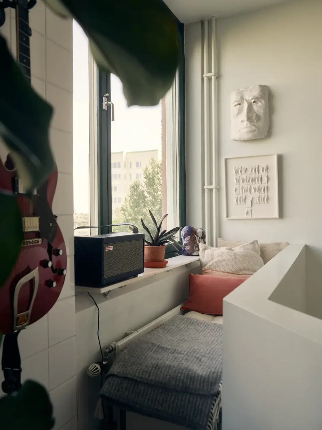 Industrial Elements in a 1960s Duplex Apartment in Stockholm 22 tiny reading nook