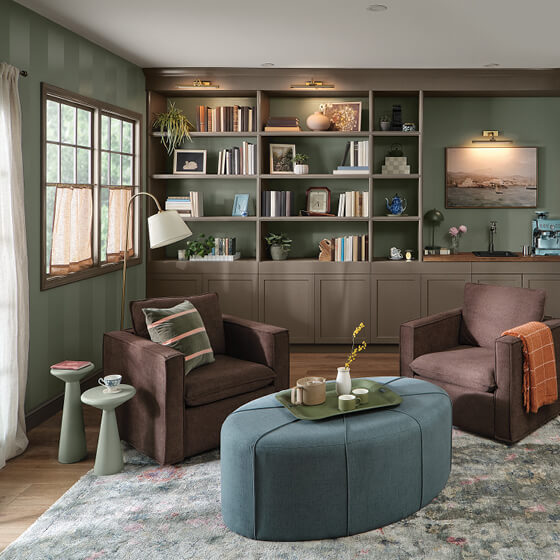 Valspar Color of the Year 2026: Warm Eucalyptus 2 warm eucalyptus living room Valspar Color of the Year 2026: Warm Eucalyptus