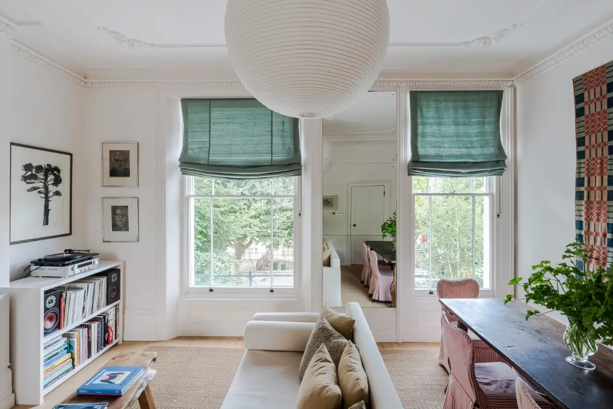 A Bright Late Victorian Townhouse in London 1 white living room large windows