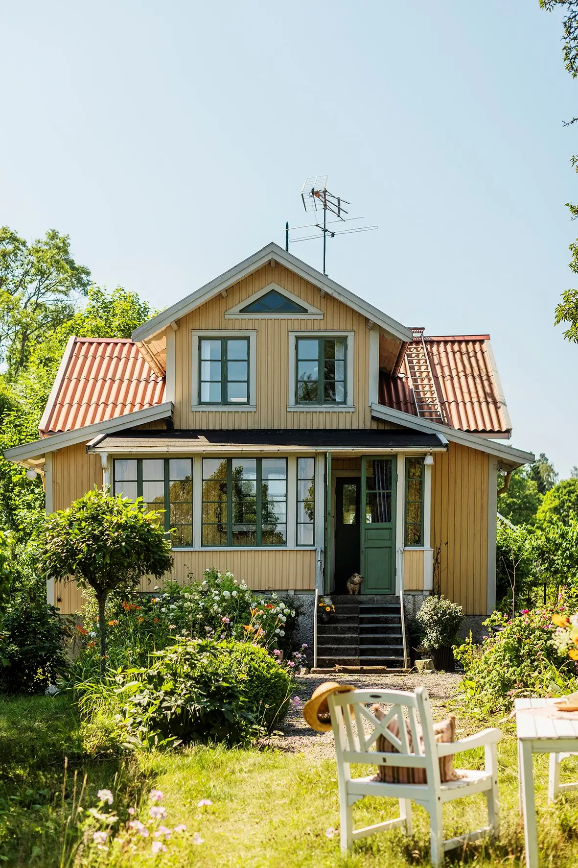 yellow swedish country home