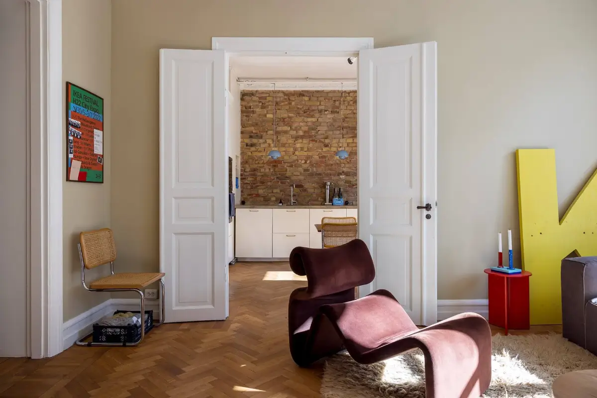 Exposed Brick and Bright Color Pops in a Malmö Apartment 5 b19 Exposed Brick and Bright Color Pops in a Malmö Apartment