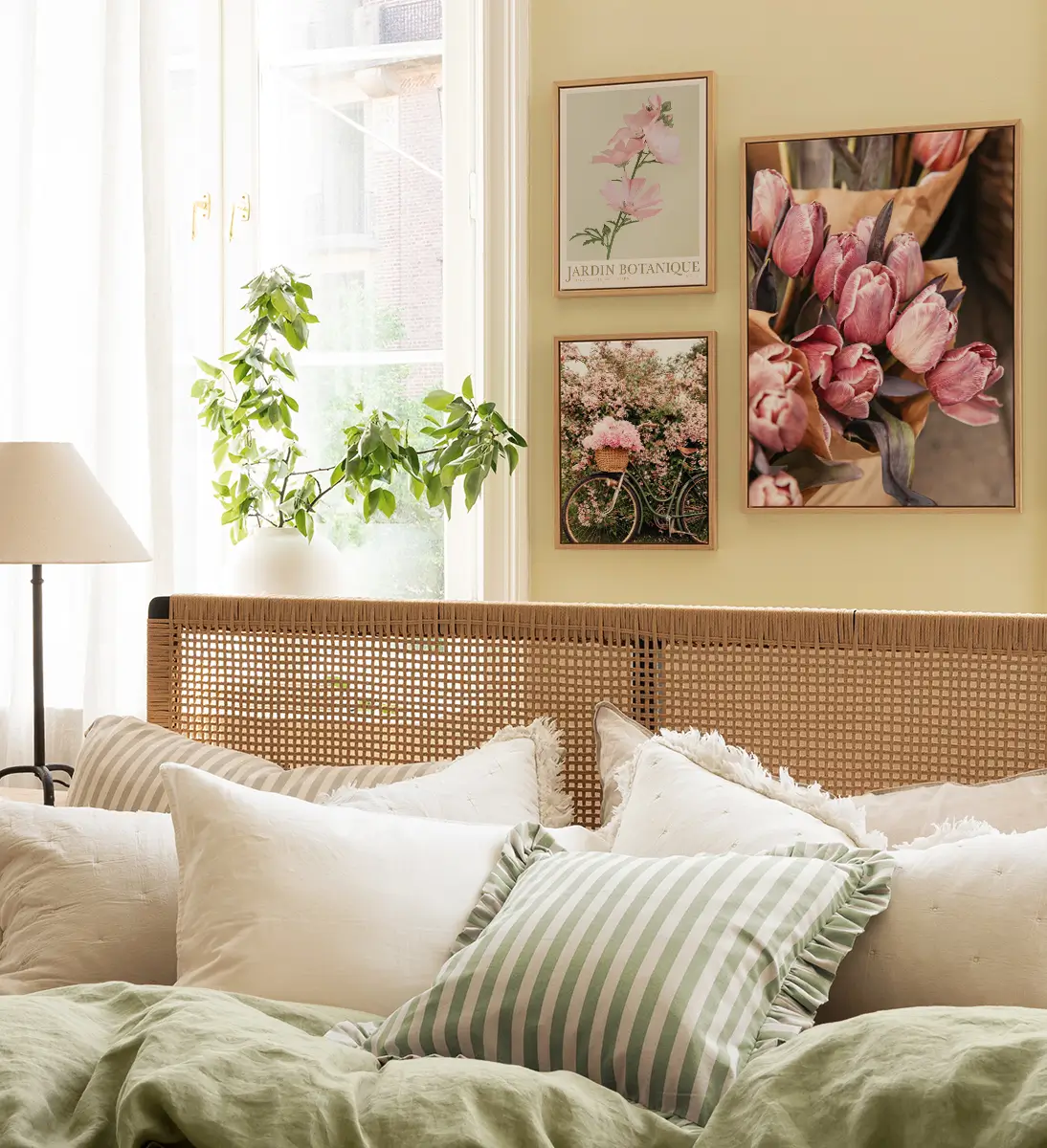 C2 Color of the Year 2026: Epernay 9 bedroom light ochre wall color green bedding c2 color of the year 2026 epernay nordroom C2 Color of the Year 2026: Epernay