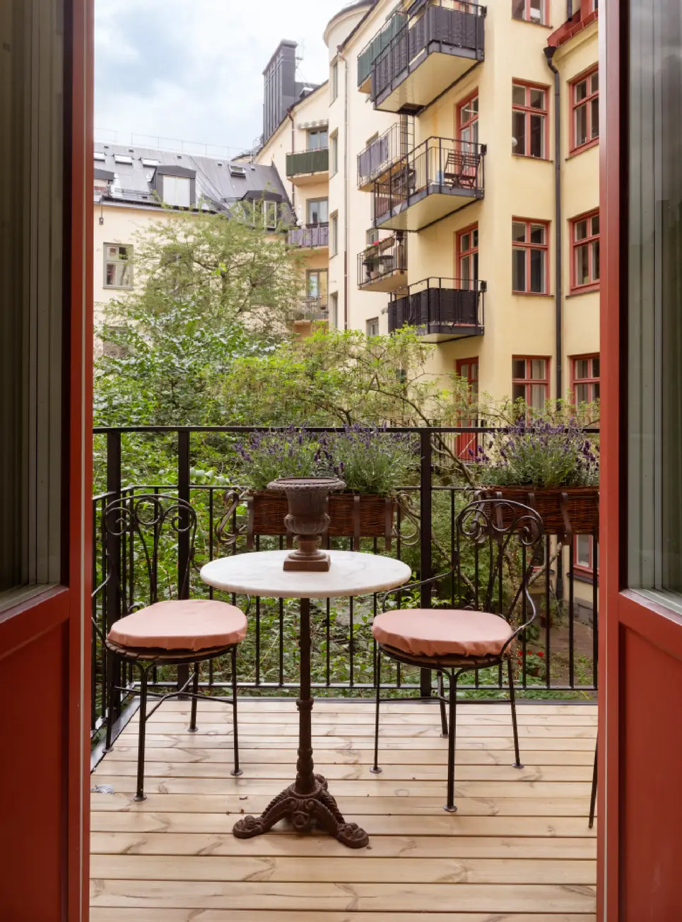 Luxurious Design and Period Features in a Stunning Stockholm Apartment 10 courtyard balcony