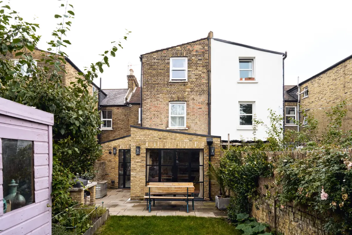 An Extended Victorian Apartment with Exposed Brick Walls 19 extended house crittal doors garden
