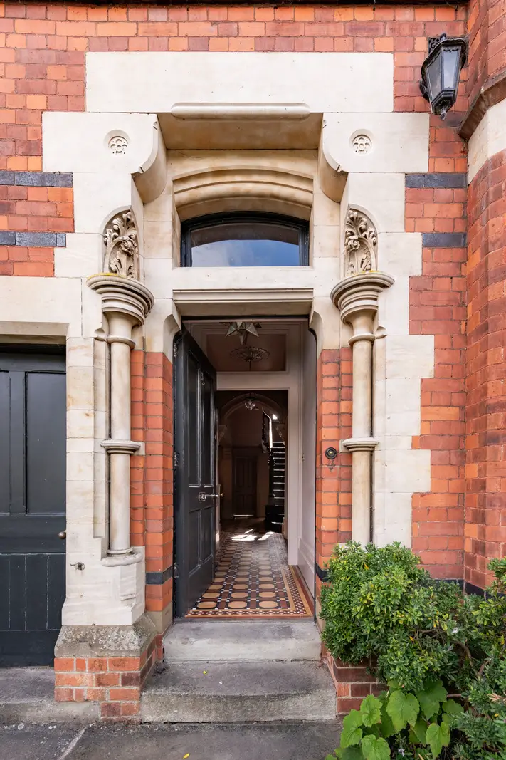 A Dramatic Color Palette in a Large Victorian Family Townhouse 41 front door