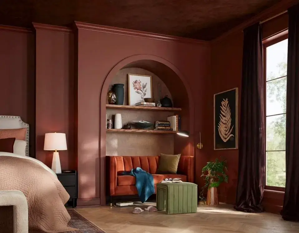 PPG & Glidden Color of the Year 2026: Warm Mahogany 4 glidden color 2026 bedroom PPG & Glidden Color of the Year 2026: Warm Mahogany