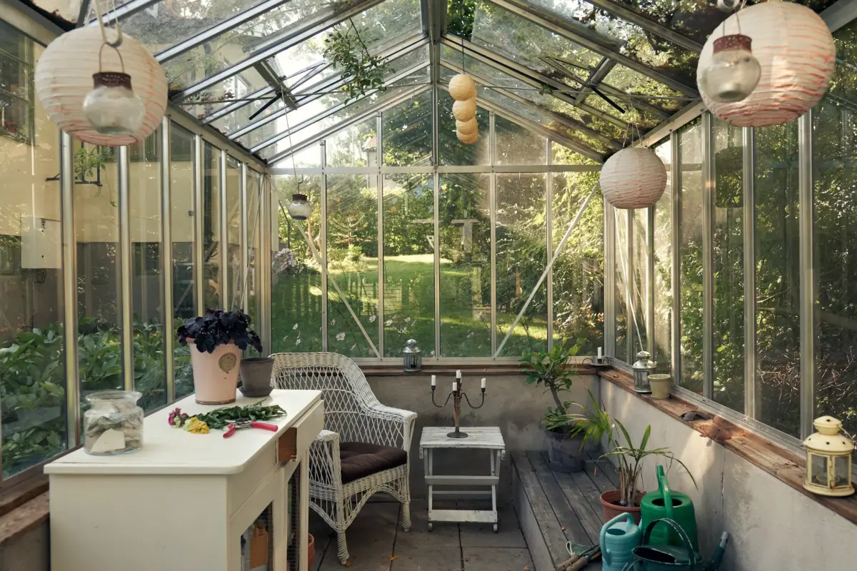 A Cheerful Color Palette in an Early 20th Century Villa in Stockholm 39 greenhouse