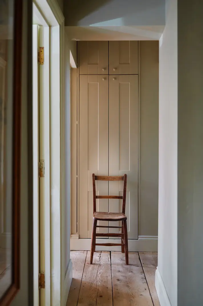 Restored Features in a Charming Georgian Apartment in London 9 hall wide timber floor