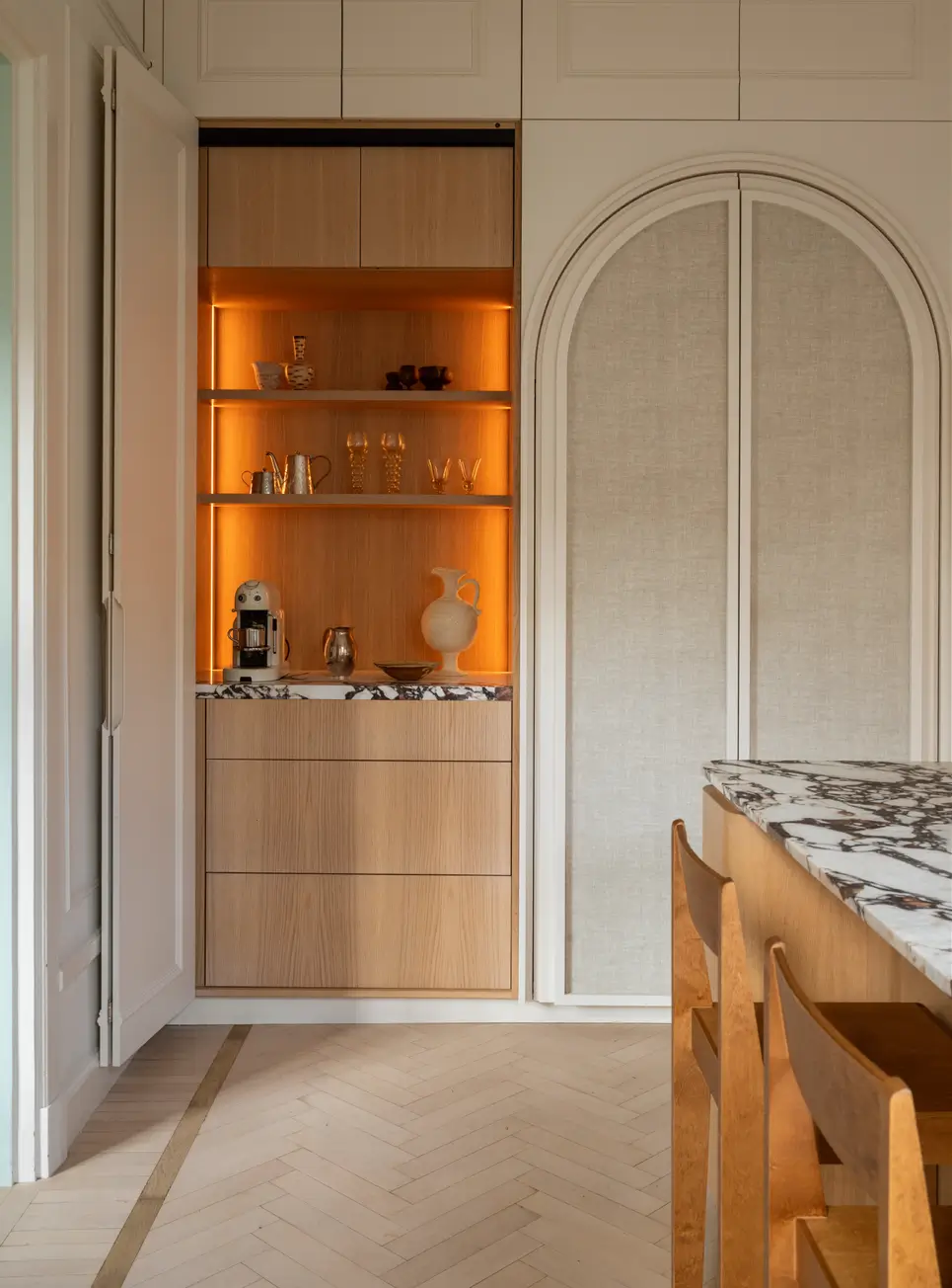 Luxurious Design and Period Features in a Stunning Stockholm Apartment 8 kitchen coffee corner
