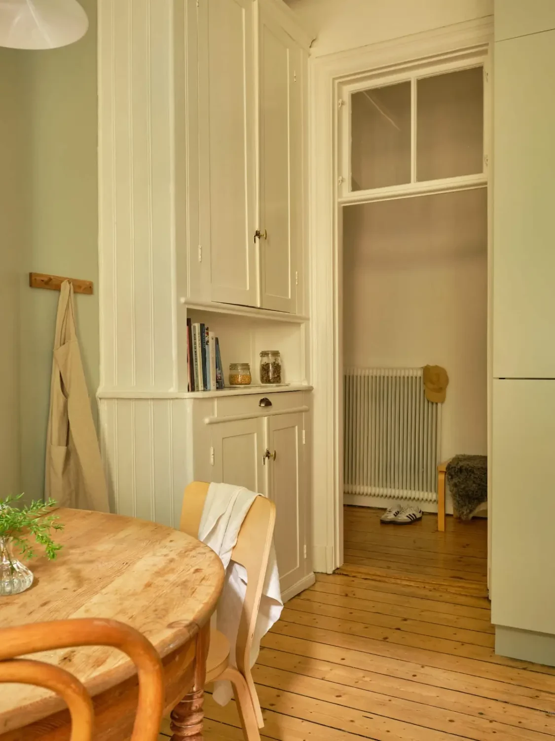 A Lush Balcony and Charming Rooms in a Late 19th Century Apartment 24 original pantry cabinet