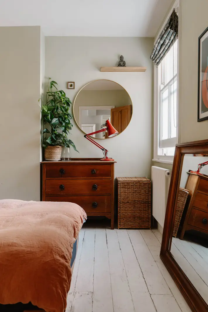Shades of Blue and Original Details in a Victorian Garden Apartment 15 serene bedroom timber floor