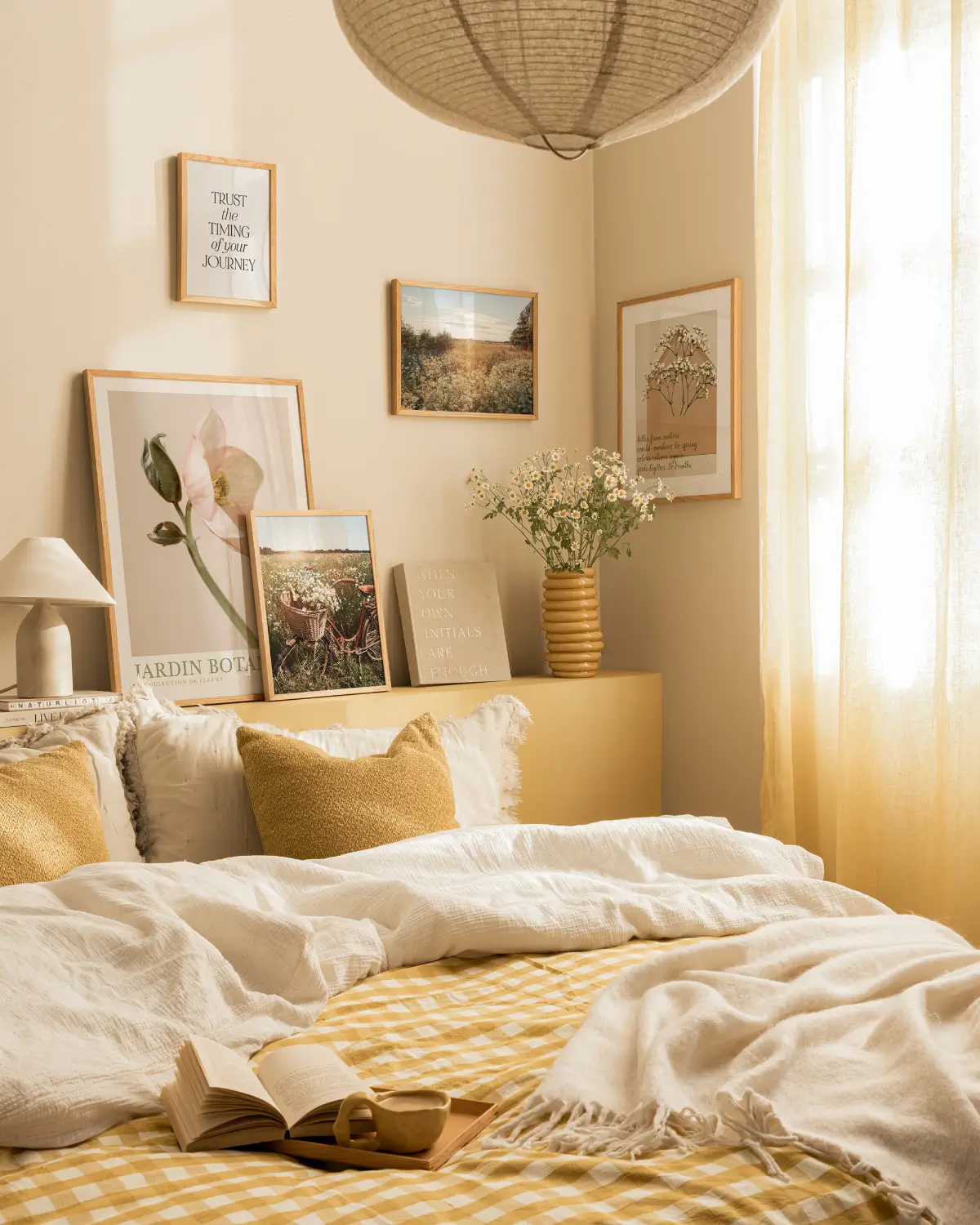 The Color Trends for 2026: A Return to Nature, Balance, and Grounding 52 yellow bedroom checkered bedding c2 color of the year 2026 nordroom The Color Trends for 2026: A Return to Nature, Balance, and Grounding