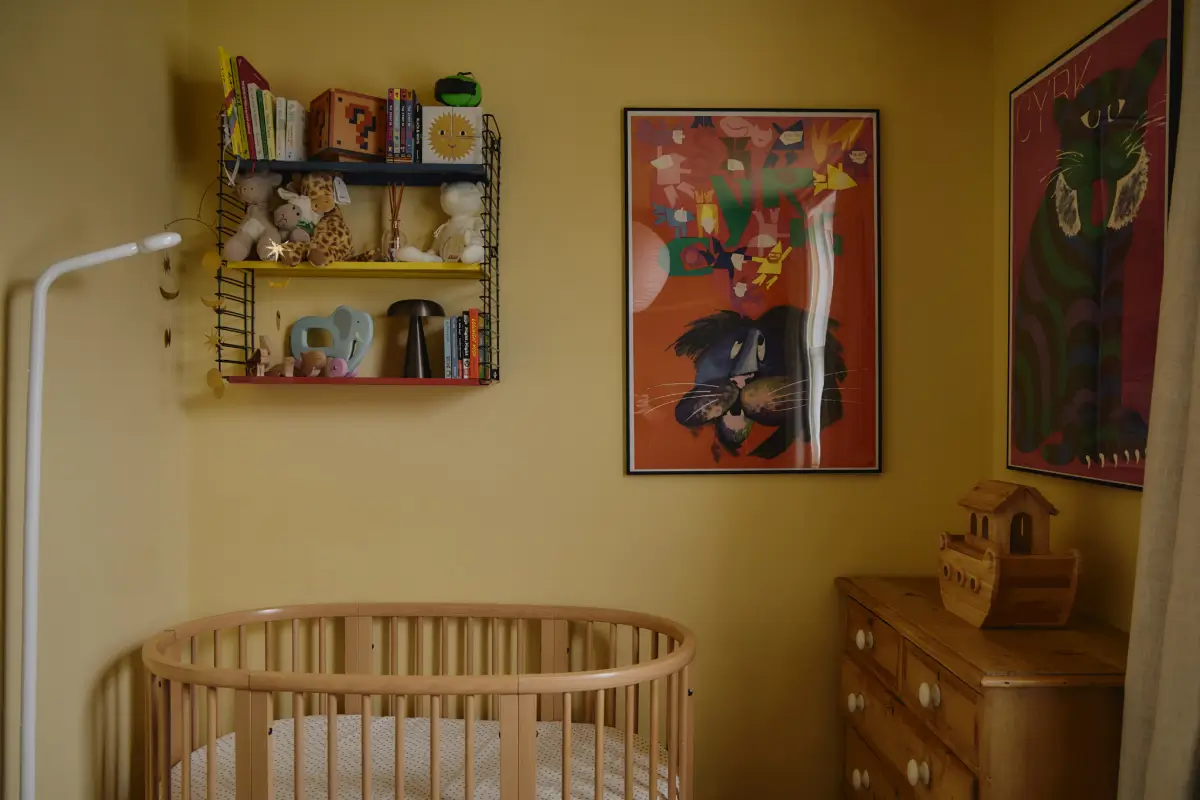Modern Craftsmanship and Historic Charm in a London Home 24 yellow nursery