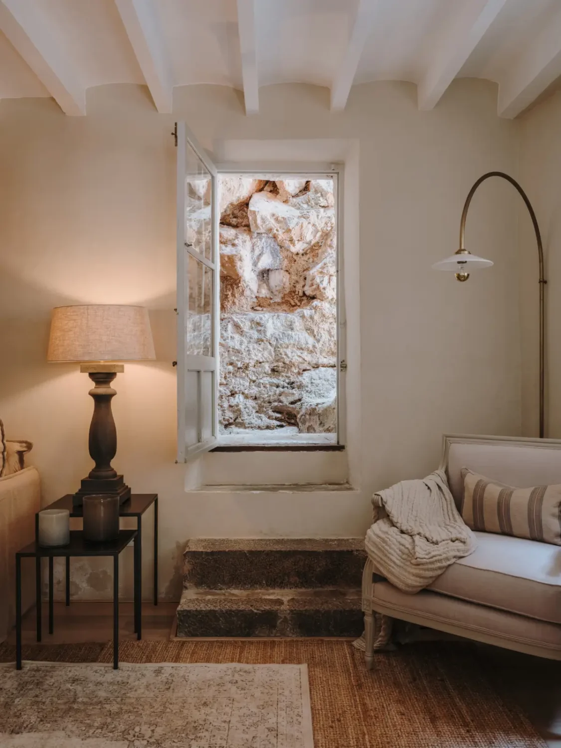 A Deià Home with Historic Character, Natural Materials, and a Charming Terrace 16 1800s-home-deia-mallorca-nordroom36