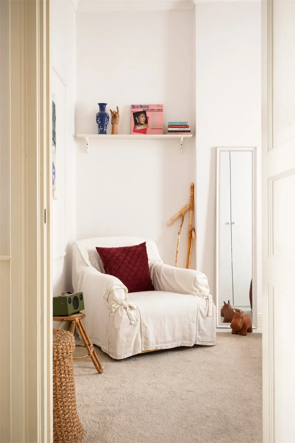 A Light-Filled Stockholm Apartment with a Charming Kitchen 29 bedroom chair