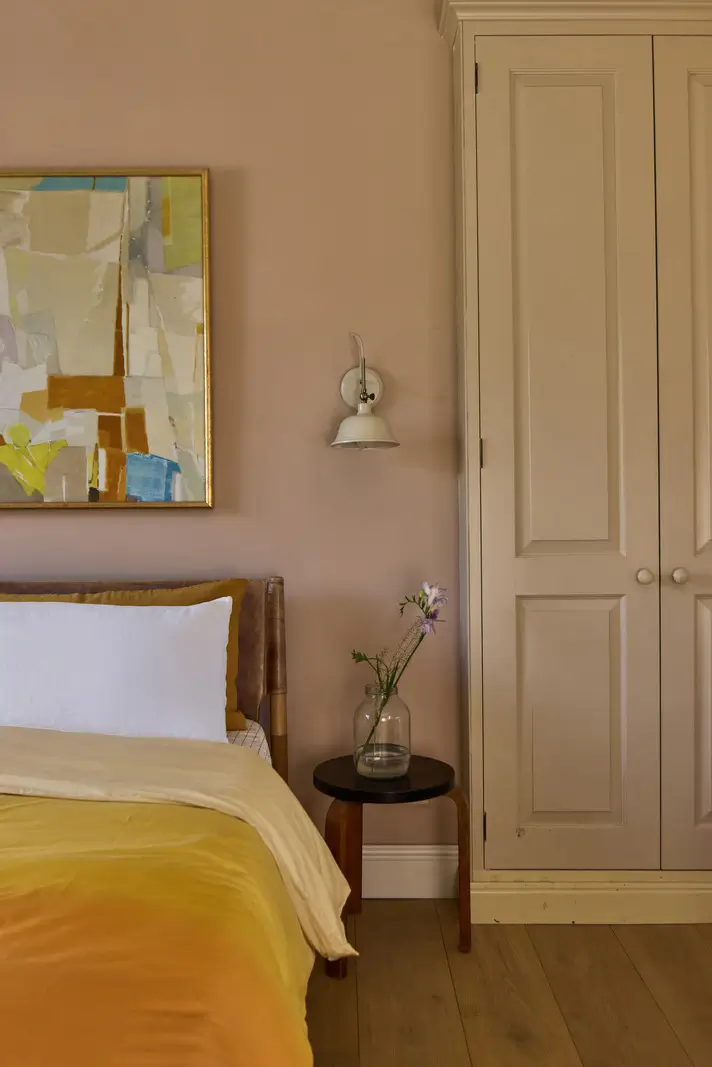 A deVOL Kitchen in a Beautiful Restored Georgian Townhouse in London 21 bedroom earthy pink walls
