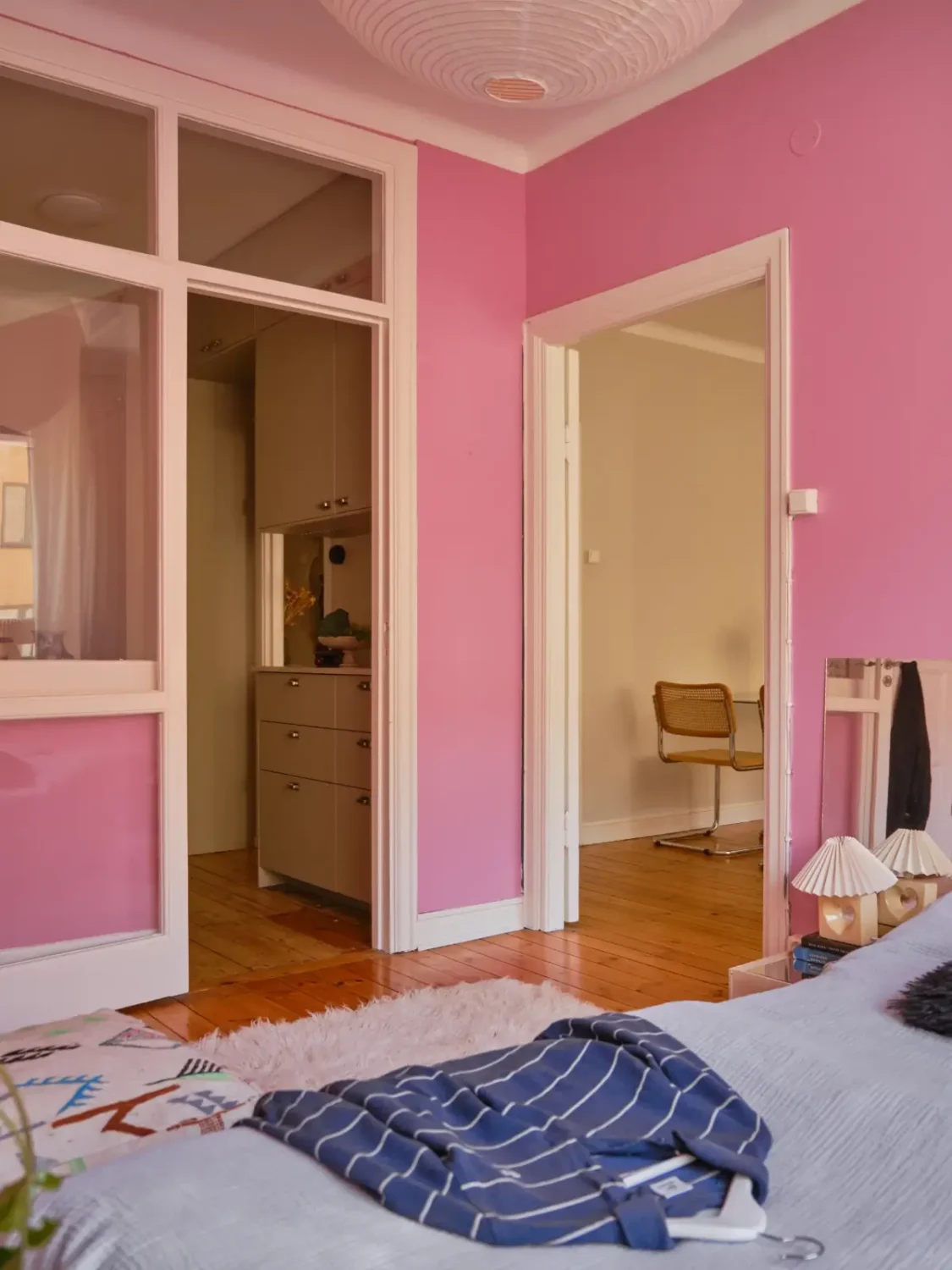 A Light 1930s Apartment with a Bubblegum Pink Bedroom 24 c