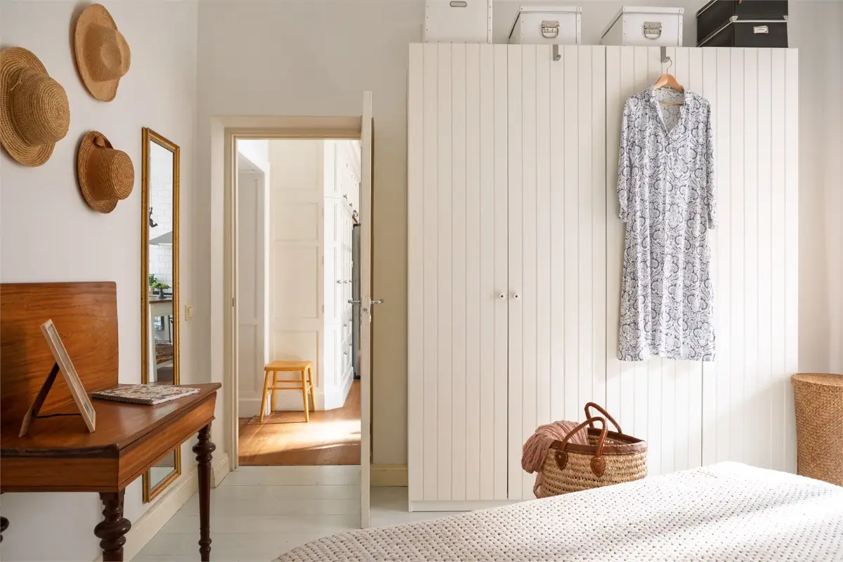 A Light-Filled Stockholm Apartment with a Charming Kitchen 24 bedroom wardrobes
