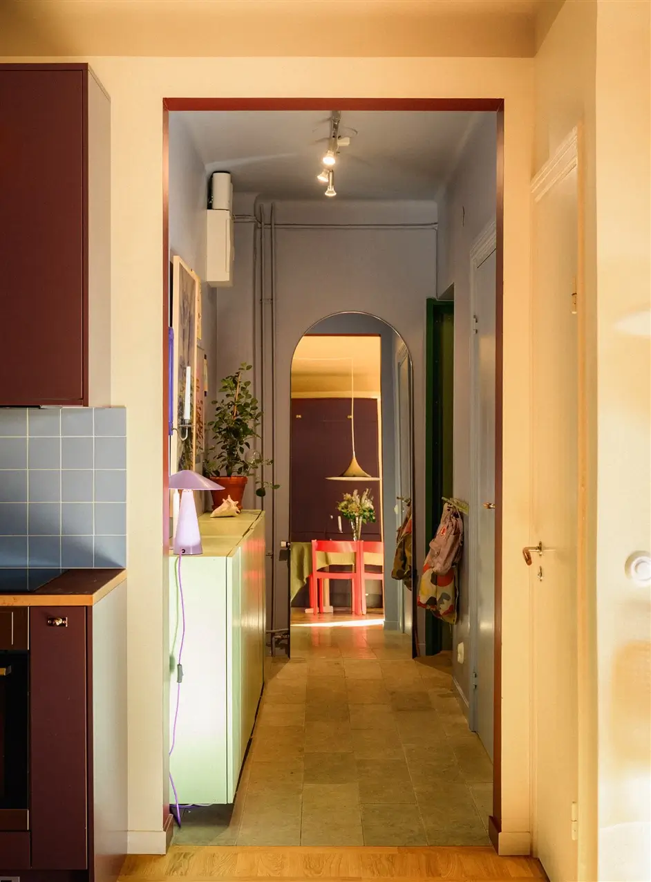 Best of 2025: Hallways 15 blue tiled hallway with arched mirror nordroom