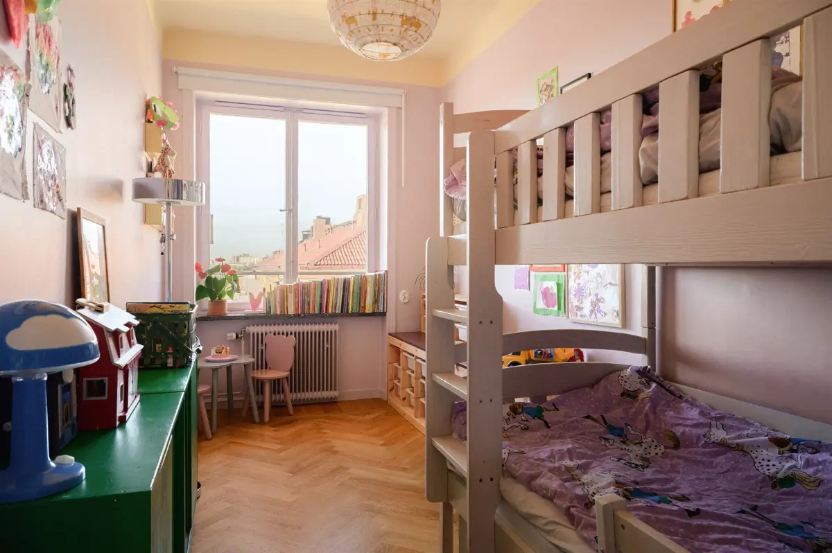 A Colorful Stockholm Family Apartment with Views of the Lake 27 colorful childrens bedroom