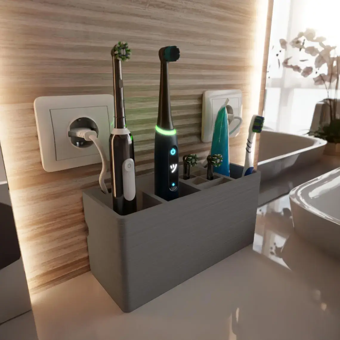 30 Smart Storage Etsy Finds to Transform Your Small Bathroom 12 electric-toothbrush-holder-wire-storage-etsy-bathroom-finds-nordroom