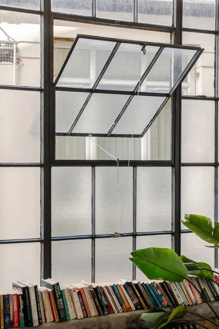An Industrial London Apartment in a Former 1920s Shoe Factory 4 factory windows