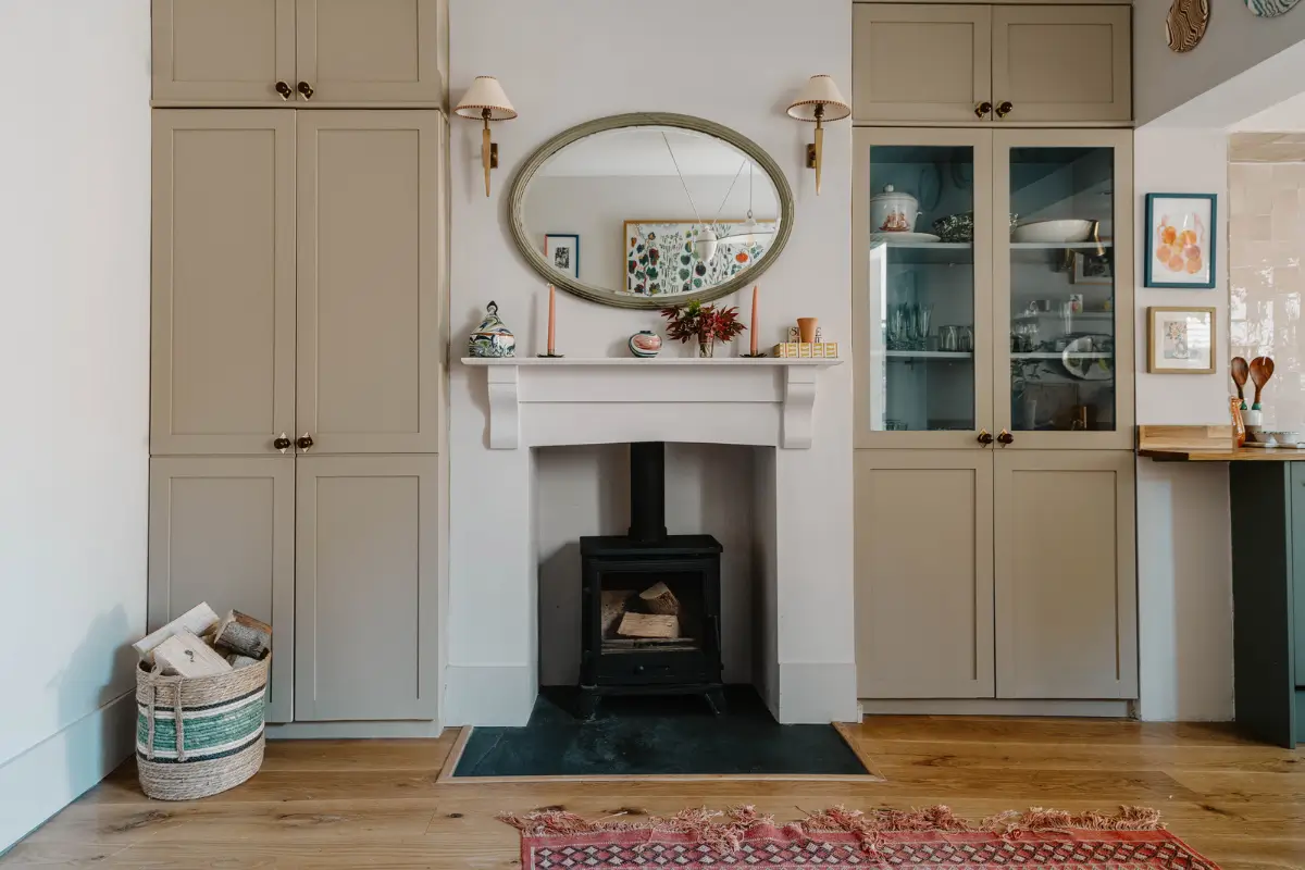 Cozy Interiors in a Restored 19th Century Family Home in Tunbridge Wells 10 fireplace built-in cabinets