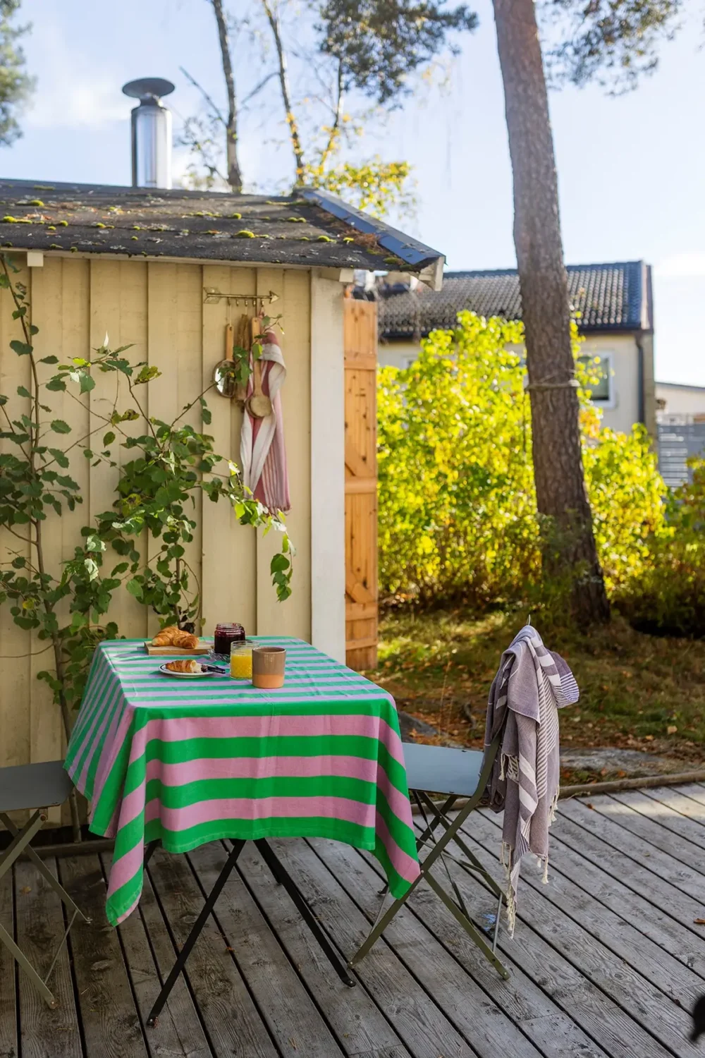 A Charming 1960s Family Home in Stockholm 30 garden with sauna