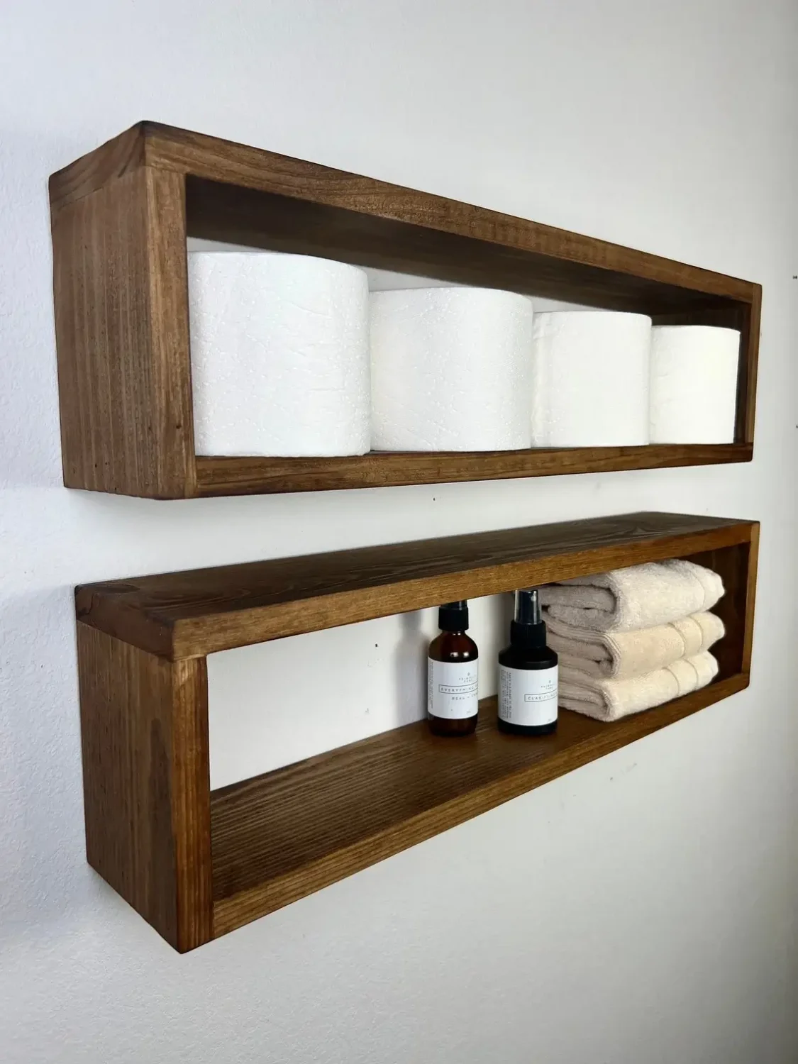 30 Smart Storage Etsy Finds to Transform Your Small Bathroom 29 handmade-wooden-shelves-bathroom-etsy-finds-nordroom