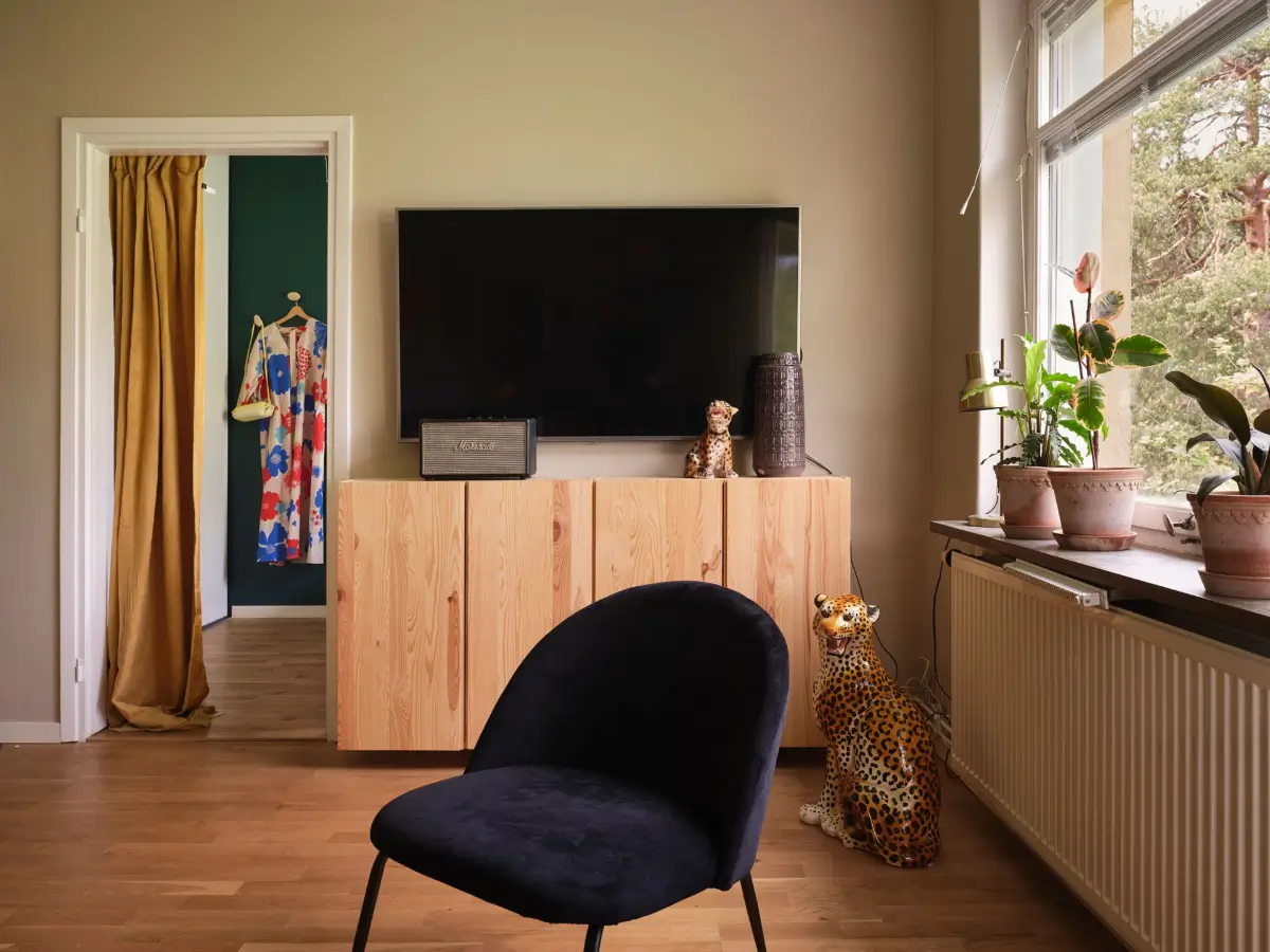 A Natural Color Palette in a Swedish 1940s Apartment 6 ikea ivar cabinets