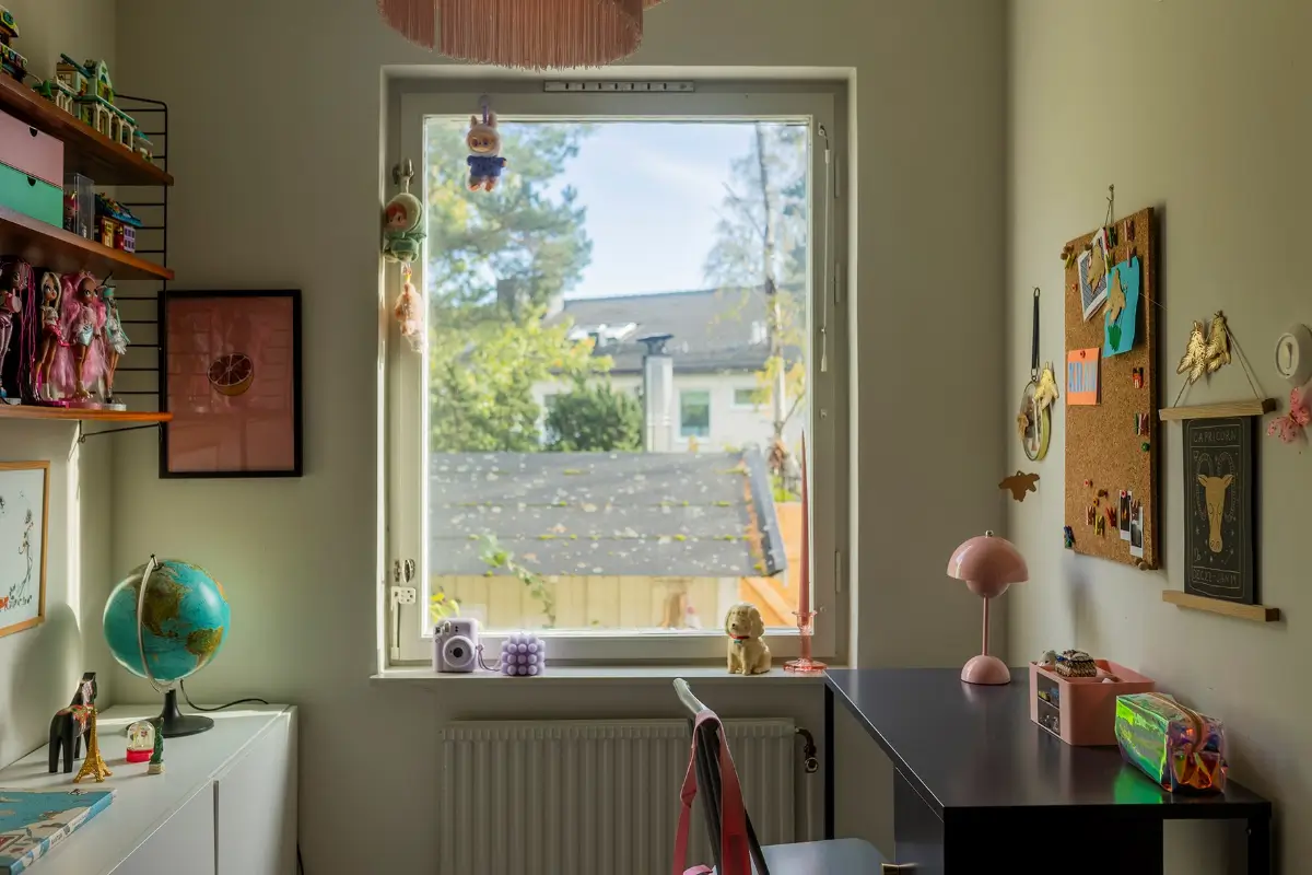 A Charming 1960s Family Home in Stockholm 28 kids bedroom with desk