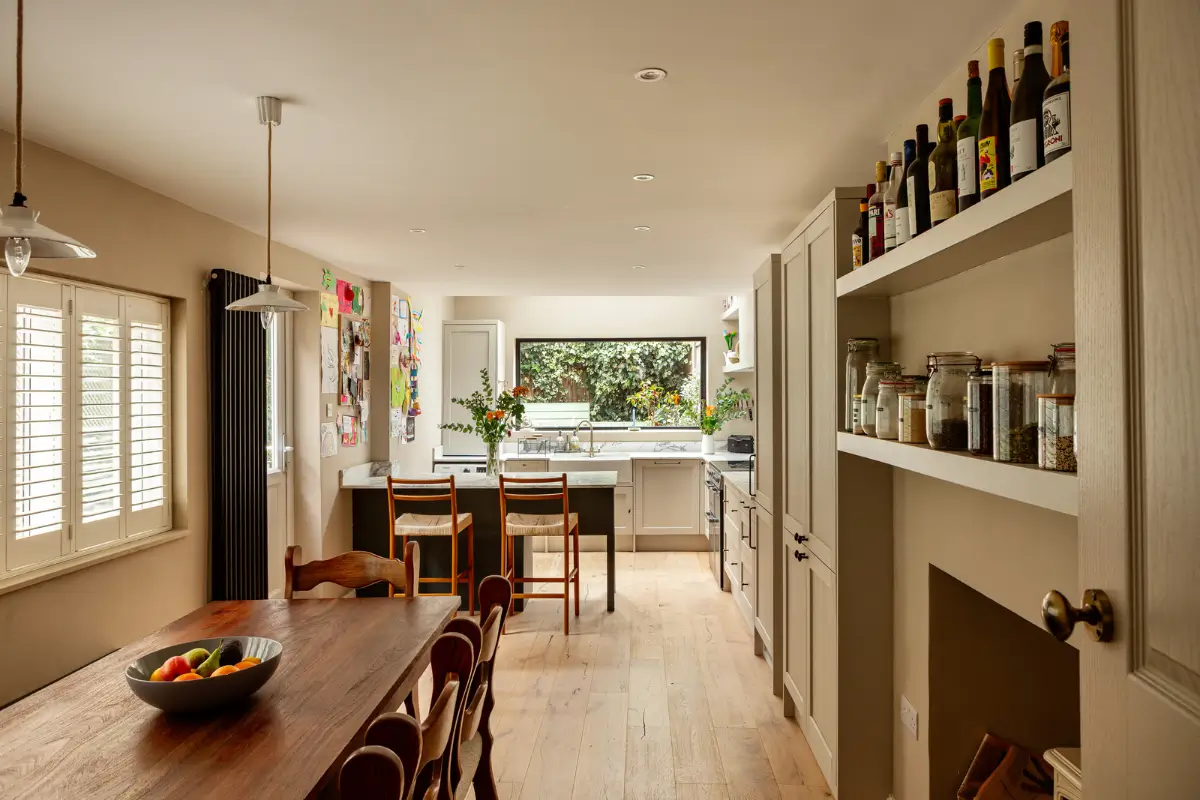 Period Elements and Subtle Color Accents in a Victorian Family Home 10 kitchen and dining room