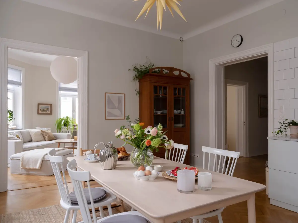 A Light and Spacious Corner Apartment in a 19th-Century Building 15 kitchen antique cabinet