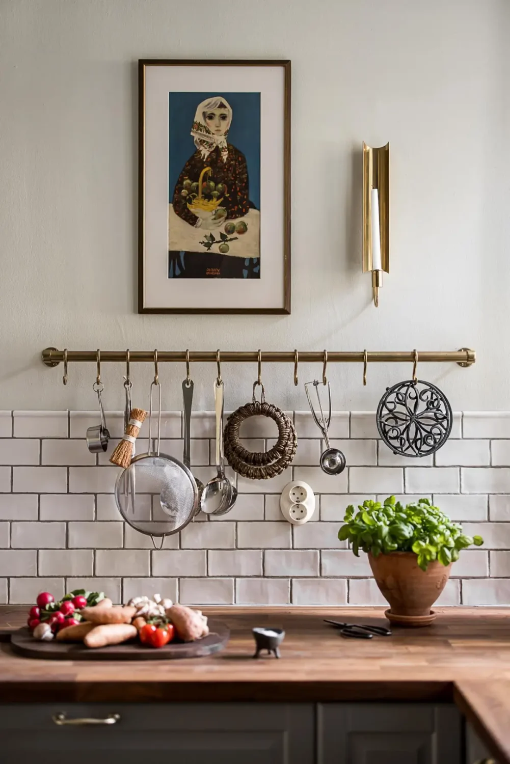 Warm Neutral Tones and Period Features in a Swedish Apartment 18 kitchen detail